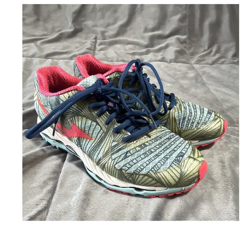 Mizuno Wave Paradox Women's Running Sneakers Green/Blue/Pink Size 8